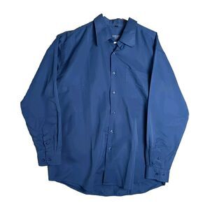 Fernando Italy Size Large Blue Long Sleeve Button Up Dress Shirt